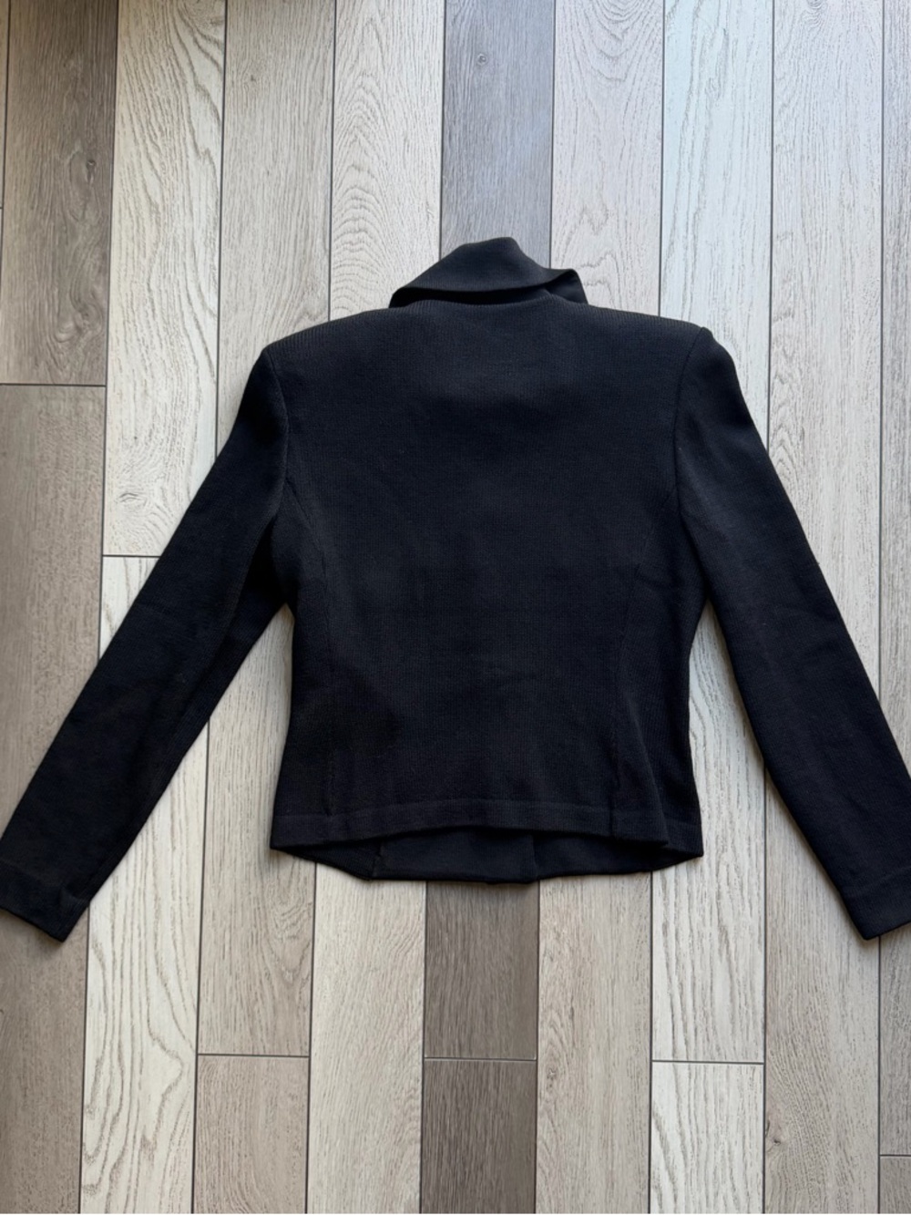 Vintage St. John Evening by Marie Gray black and gold knit blazer size 2 - Picture 4 of 5
